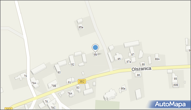 Olszanica, Olszanica, 84, mapa Olszanica