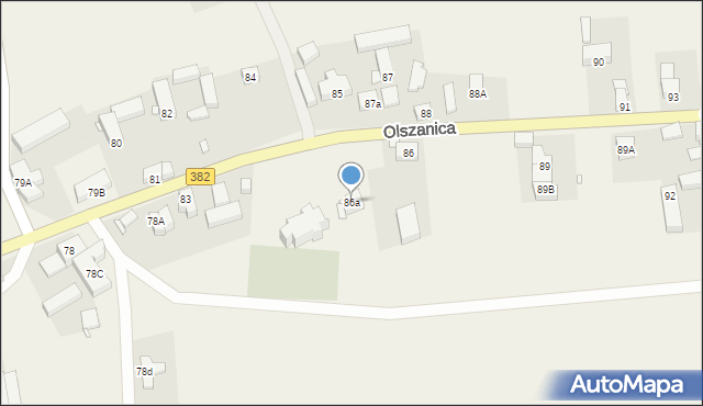 Olszanica, Olszanica, 86a, mapa Olszanica