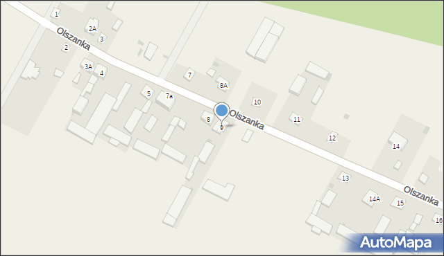 Olszanka, Olszanka, 9, mapa Olszanka