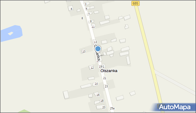 Olszanka, Olszanka, 17, mapa Olszanka