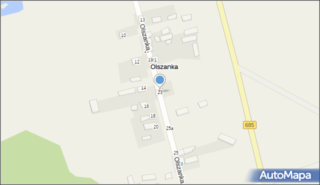 Olszanka, Olszanka, 23, mapa Olszanka