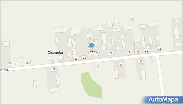 Olszanka, Olszanka, 25, mapa Olszanka