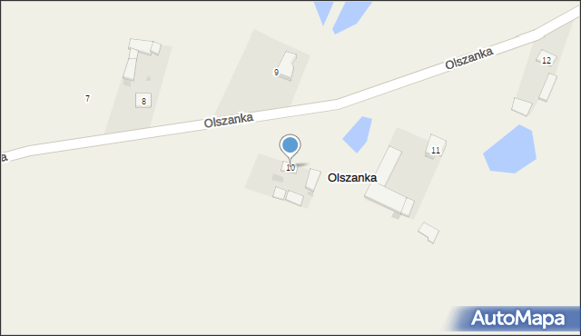 Olszanka, Olszanka, 10, mapa Olszanka