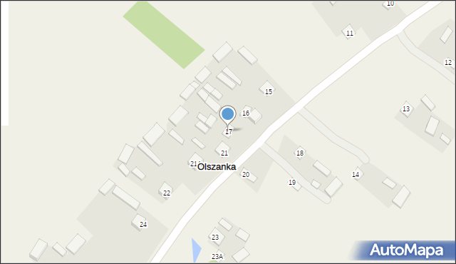 Olszanka, Olszanka, 17, mapa Olszanka