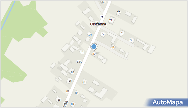 Olszanka, Olszanka, 82, mapa Olszanka