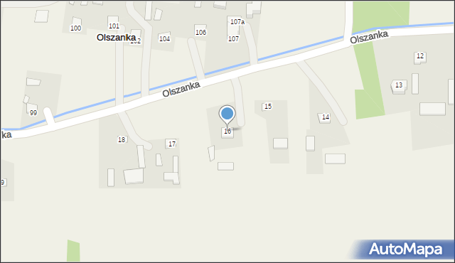 Olszanka, Olszanka, 16, mapa Olszanka