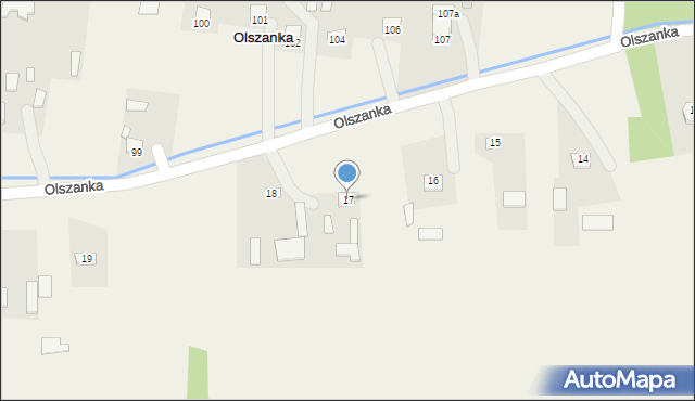 Olszanka, Olszanka, 17, mapa Olszanka