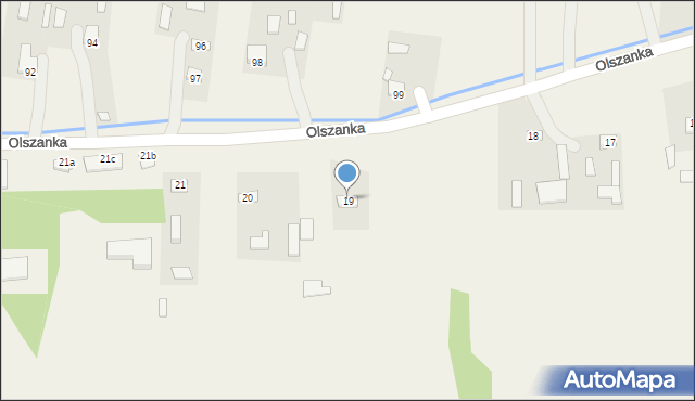 Olszanka, Olszanka, 19, mapa Olszanka