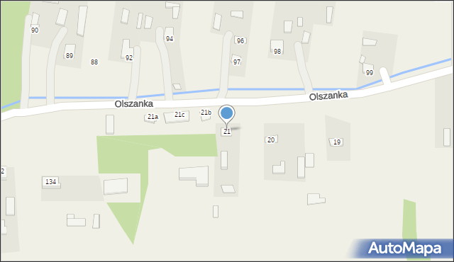 Olszanka, Olszanka, 21, mapa Olszanka