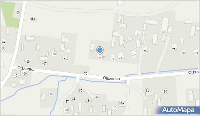 Olszanka, Olszanka, 71, mapa Olszanka