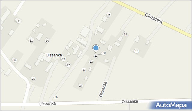 Olszanka, Olszanka, 21, mapa Olszanka