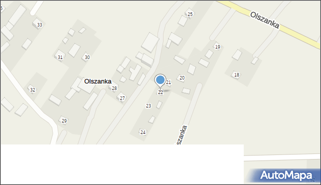 Olszanka, Olszanka, 22, mapa Olszanka