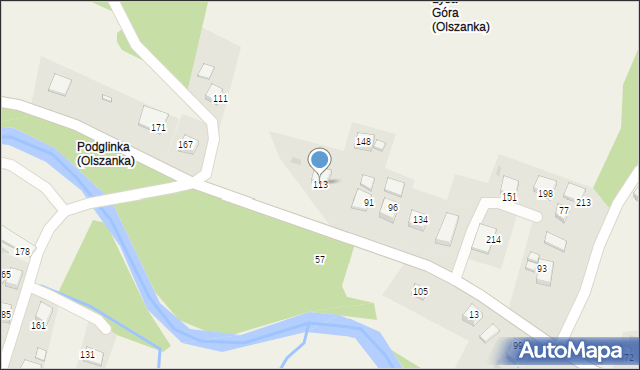 Olszanka, Olszanka, 113, mapa Olszanka