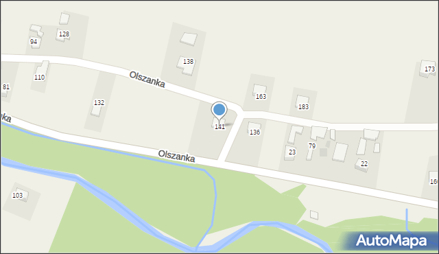 Olszanka, Olszanka, 141, mapa Olszanka