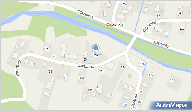 Olszanka, Olszanka, 25a, mapa Olszanka