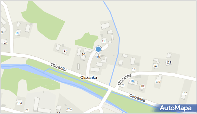 Olszanka, Olszanka, 80, mapa Olszanka