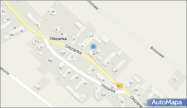 Olszanka, Olszanka, 14, mapa Olszanka