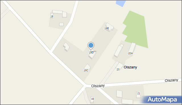 Olszany, Olszany, 19D, mapa Olszany