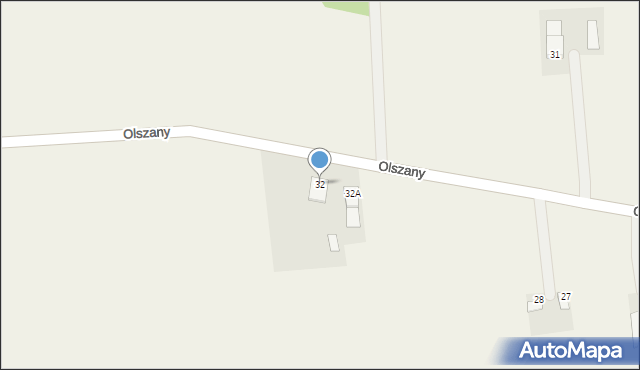 Olszany, Olszany, 32, mapa Olszany