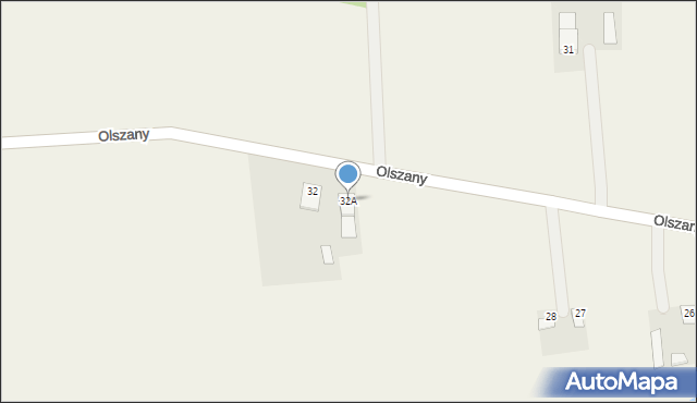 Olszany, Olszany, 32A, mapa Olszany