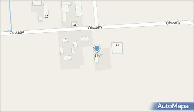 Olszany, Olszany, 34A, mapa Olszany