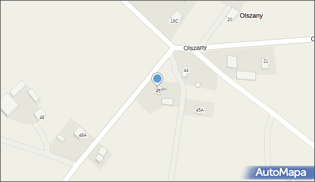 Olszany, Olszany, 45, mapa Olszany