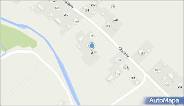 Olszany, Olszany, 18, mapa Olszany