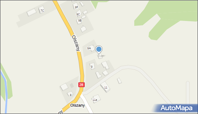 Olszany, Olszany, 8, mapa Olszany