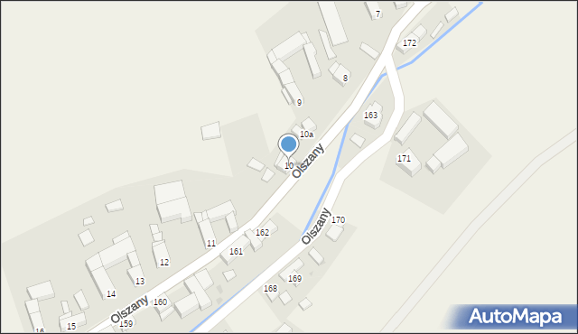 Olszany, Olszany, 10, mapa Olszany