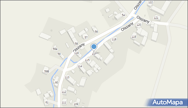 Olszany, Olszany, 117, mapa Olszany