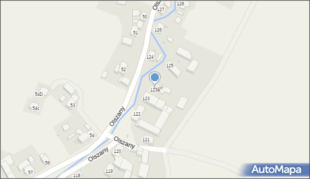 Olszany, Olszany, 123a, mapa Olszany