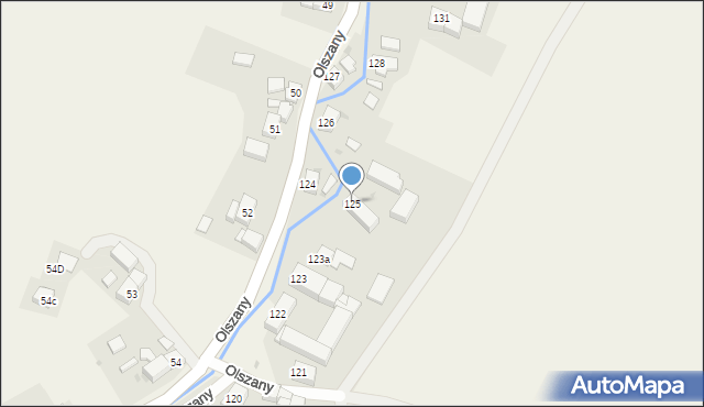 Olszany, Olszany, 125, mapa Olszany