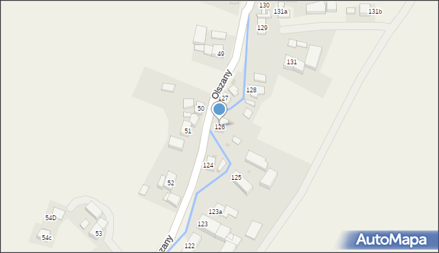 Olszany, Olszany, 126, mapa Olszany