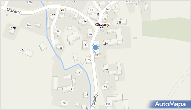 Olszany, Olszany, 135, mapa Olszany