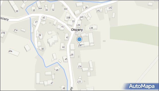 Olszany, Olszany, 136, mapa Olszany