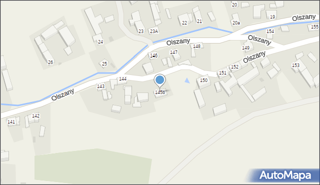 Olszany, Olszany, 145b, mapa Olszany