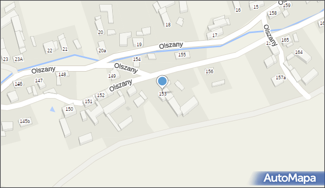 Olszany, Olszany, 153, mapa Olszany