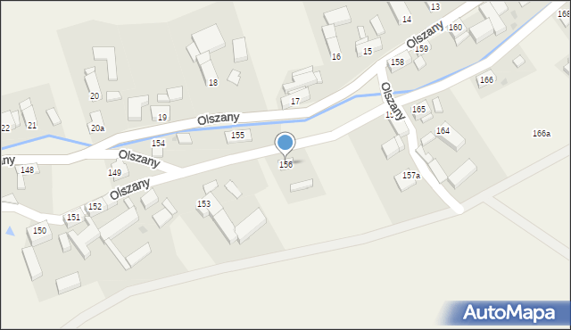 Olszany, Olszany, 156, mapa Olszany