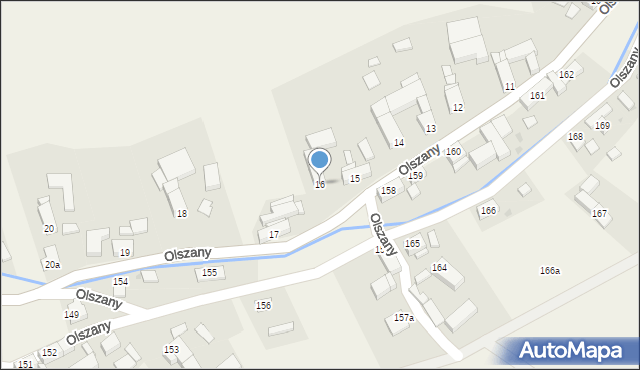 Olszany, Olszany, 16, mapa Olszany