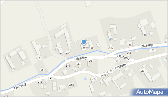 Olszany, Olszany, 22, mapa Olszany