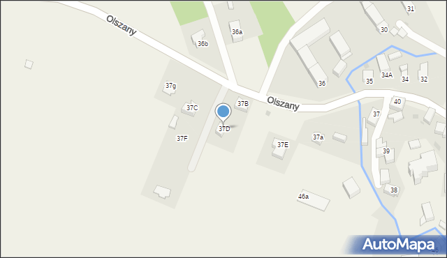 Olszany, Olszany, 37D, mapa Olszany