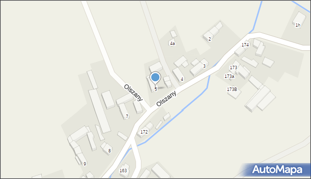 Olszany, Olszany, 5, mapa Olszany