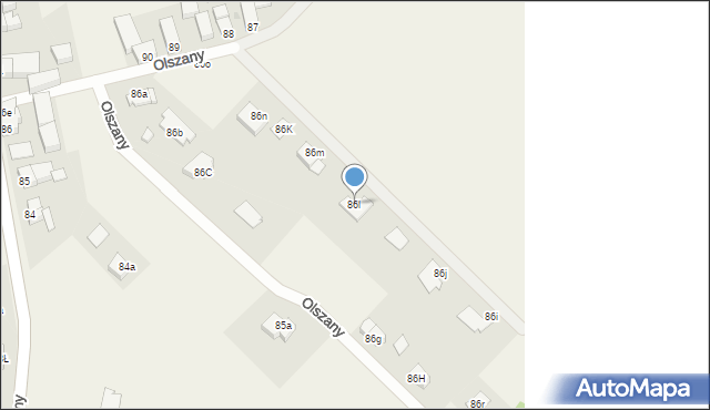 Olszany, Olszany, 86l, mapa Olszany