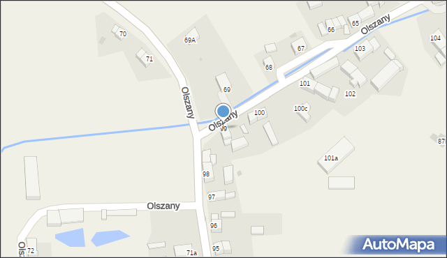 Olszany, Olszany, 99, mapa Olszany