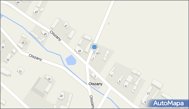 Olszany, Olszany, 2, mapa Olszany