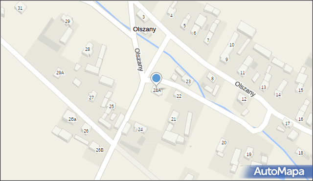 Olszany, Olszany, 24A, mapa Olszany