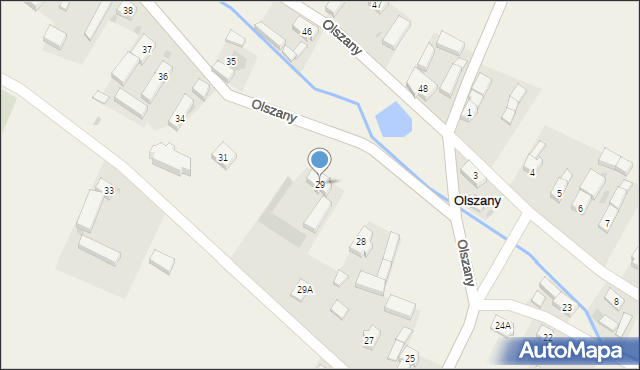 Olszany, Olszany, 29, mapa Olszany