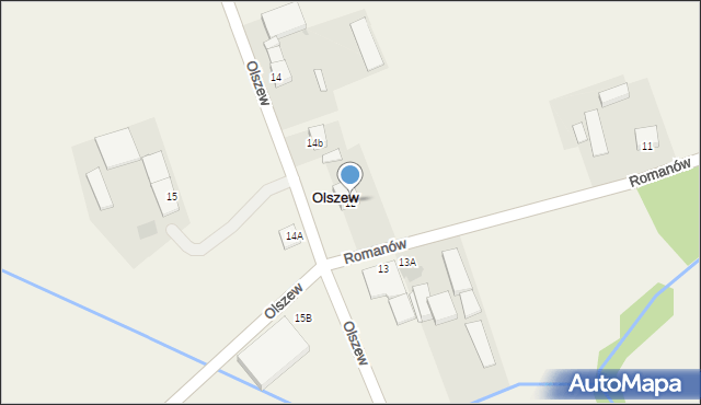 Olszew, Olszew, 12, mapa Olszew