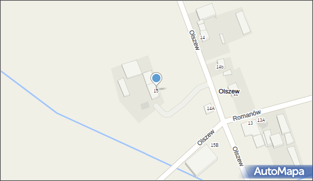 Olszew, Olszew, 15, mapa Olszew
