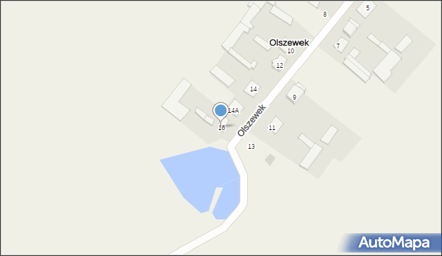 Olszewek, Olszewek, 16, mapa Olszewek